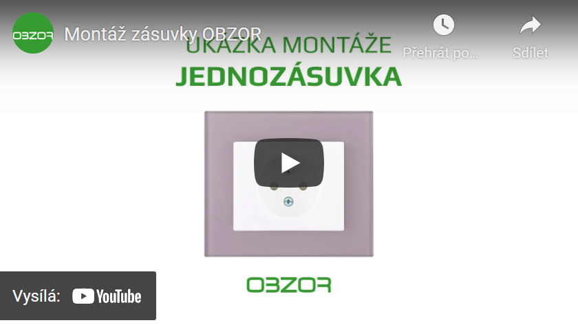 Montáž zásuvky OBZOR
