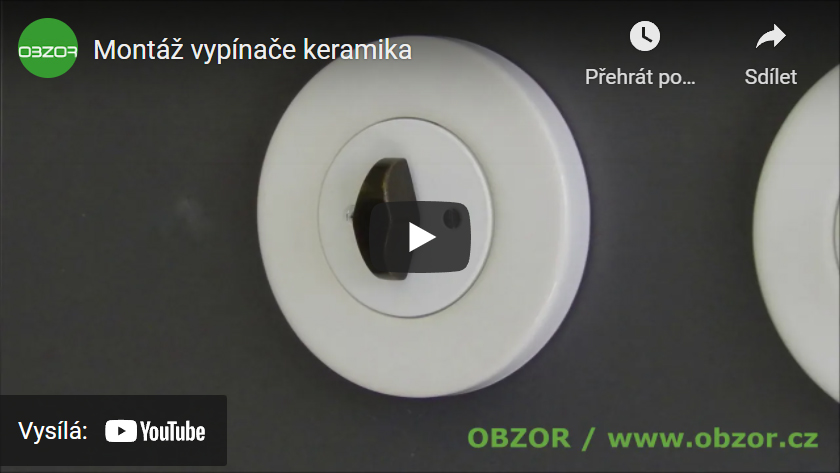 Montáž vypínače keramika