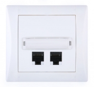 Set ELEGANT - Communication socket, Cat. 6A shielded (colour)