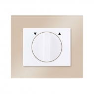 Set DECENTE glass - insert switch for a louver controller, rotary (with locking)