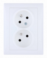 Set ELEGANT - socket 2x (2P + PE), (classic)