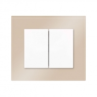Set DECENTE glass - insert switch, arrangement 1+1/0