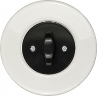 Set RETRO ceramic white - 3 gang 1 way switch