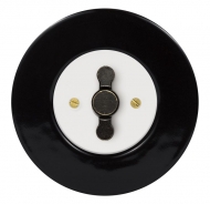 Set RETRO ceramic/black - insert switch for a louver controller