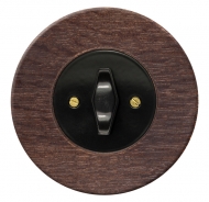 Set RETRO wood / dark oak - 3 gang 1 way switch