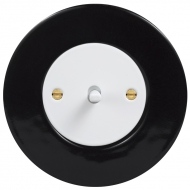 Single-pole toggle switch, SET RETRO ceramic / black