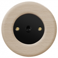 Crossbar toggle switch, set RETRO wood / beech