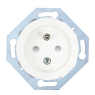 Single outlet with cover (with safety shutters), RETRO