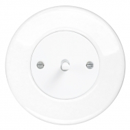 Double-pole toggle switch, SET RETRO ceramic / white