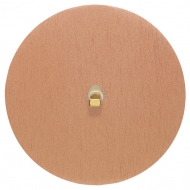 AC change-over toggle switch, set VECTIS round aluminium/brushed cooper