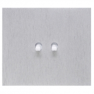 Serial change-over toggle switch, set VECTIS aluminium/brushed aluminium