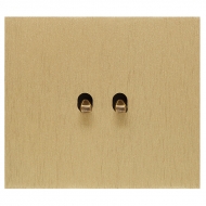 Serial change-over toggle switch, set VECTIS aluminium/ brushed gold